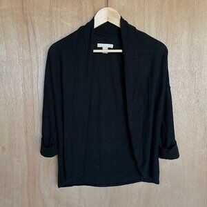 EUC Banana Republic Linen Blend Black 3/4 Sleeve Spring/Fall Open Cardigan XS